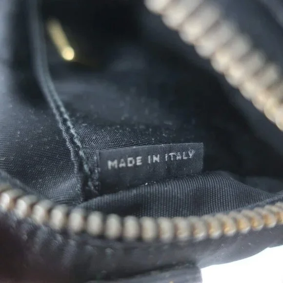 Prada Tessuto Mini Camera Crossbody Bag Black Nylon & Saffiano Leather Clutch - Picture 14 of 15